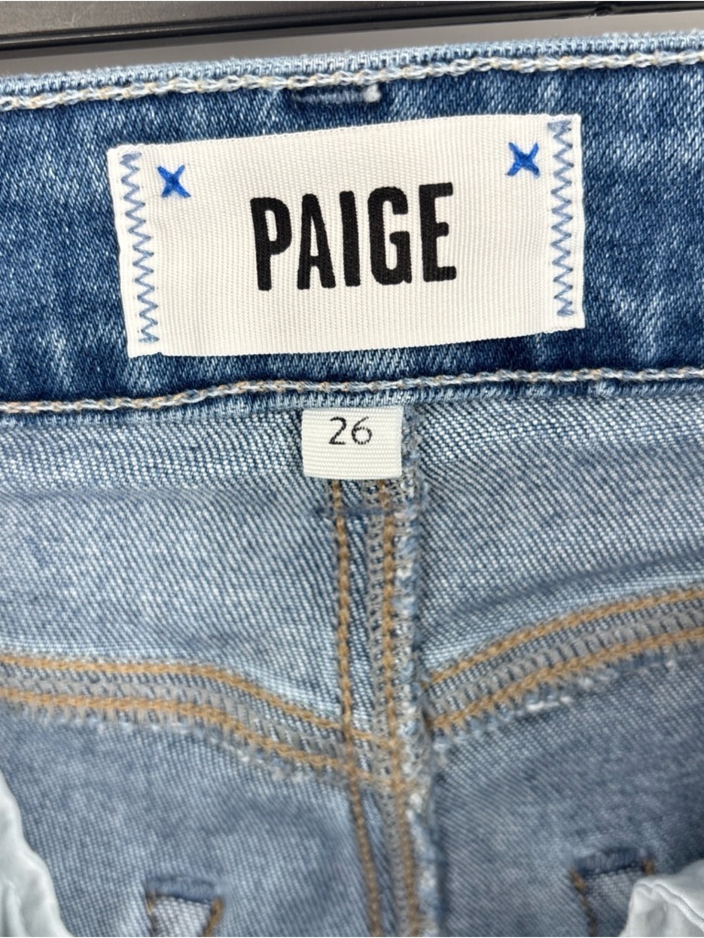 PAIGE Anessa dark Blue Denim Flare Jeans - Classic Five-Pocket - Picture 3 of 11